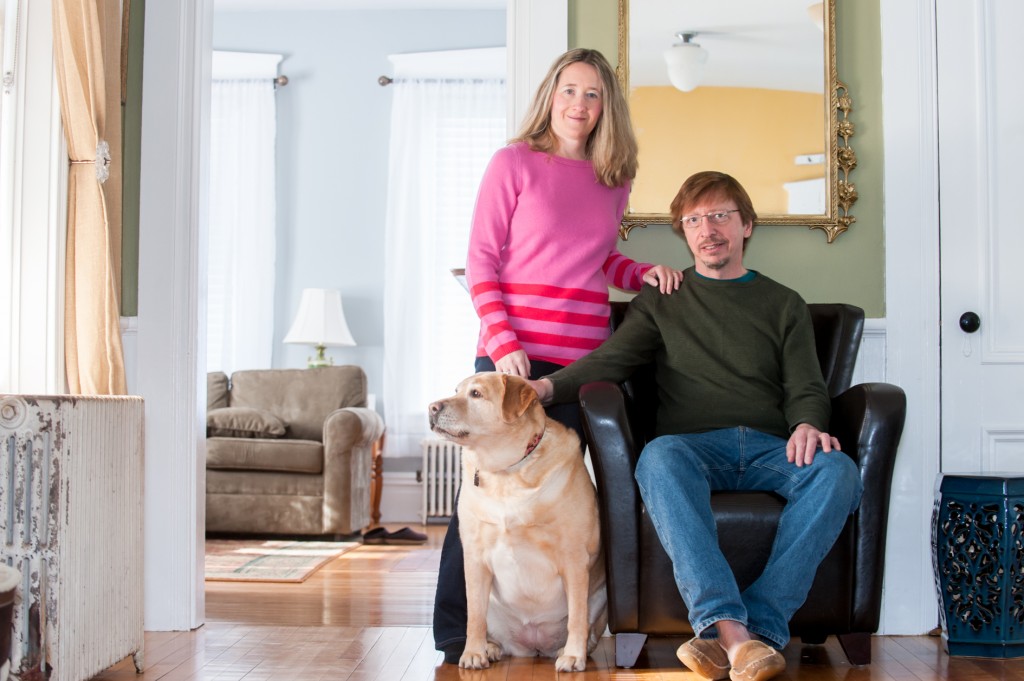 Charmaine and Doug Vinton and their dog Butters