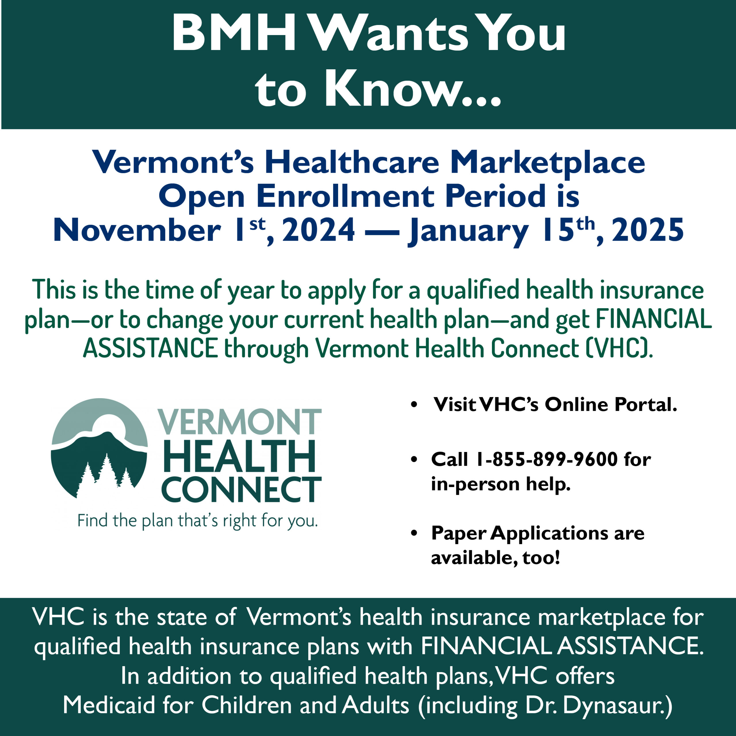 VT Health Connect Open Enrollment FB Nov 2024_2